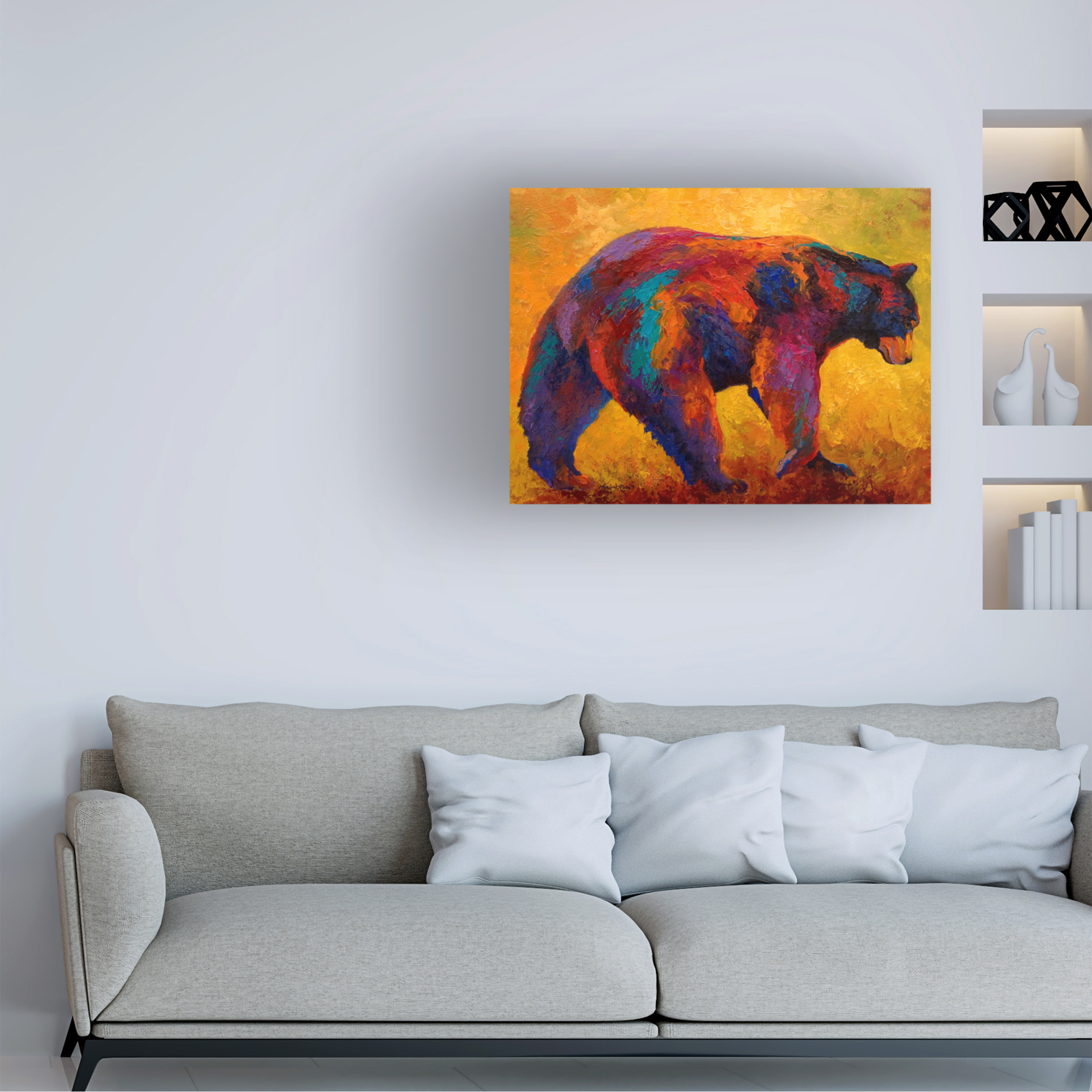 Marion Rose 'Daily Rounds Black Bear' Canvas Art