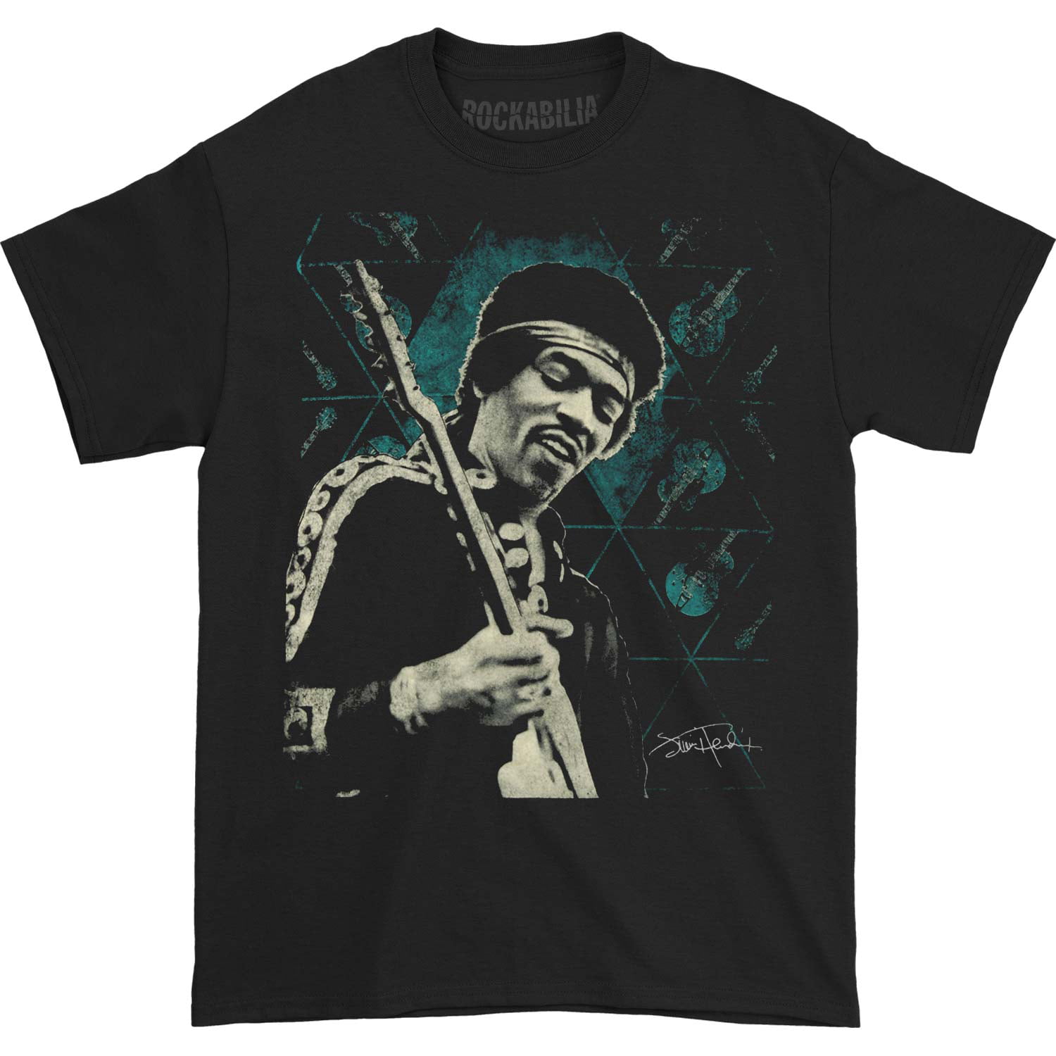 Jimi Hendrix - Jimi Hendrix Men's Hendrix Geometric Tee T-shirt Black ...
