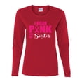 thumbnail image 2 of I Wear Pink for My Sisiter Survivor Awareness Womens Graphic Long Sleeve T-Shirt, Red, Small, 2 of 3