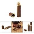 thumbnail image 5 of Caja cilíndrica de madera para palillos de dientes (color oscuro, 17 x 83 mm), juego de porta palillos portátil, juego de cápsulas portátil, 5 of 5