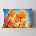thumbnail image 2 of Designart Yellow Spring Flowers on Blue - Floral Throw Pillow - 12x20, 2 of 5