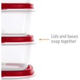 thumbnail image 3 of Rubbermaid Facile à Trouver des Couvercles de Stockage des Aliments et des Conteneurs d'Organisation, 3-Pack, Racer Rouge, 3 of 4