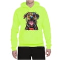 thumbnail image 3 of My Favorite Breed is The One In Need | Colorful Labrador Dog | Dean Russo Art Animal Lover Unisex Hoodie Sweatshirt, Safety Green, 2XL, 3 of 5