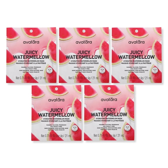 Avatara Juicy Watermellow Face Mask, 5 Pack