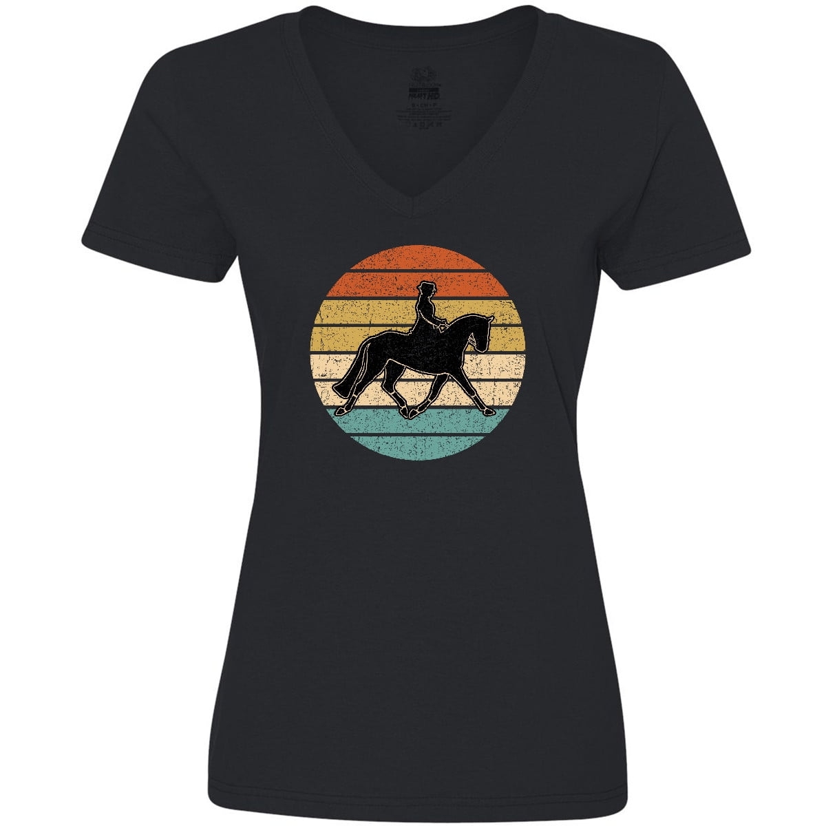 Inktastic Dressage Riding Equestrian Horse Women's V-Neck T-Shirt