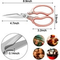 thumbnail image 2 of Multi-Purpose Kitchen Shears Duty Dishwasher Safe Food Stainless Scissors（Rosegold）, 2 of 5