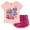 Pink / purple, cars, variant on Disney Cars Lightning McQueen Tow Mater Sally Carrera T-Shirt and French Terry Dolphin Shorts Outfit Set Toddler to Big Kid