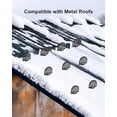 thumbnail image 2 of 25 Pack Snow Guards for Metal Roofs with Seal Gaskets and Screws, Heavy-Duty Snow Stops for Standing Seam Roofing, Crush Ice to Prevent Buildup, Black$$Garden & Patio, 2 of 6