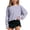 Light Purple, variant on Girl's Open Back Backless Tops Long Sleeve T Shirts Crewneck Casual Tees Summer Shirts 11-12 years