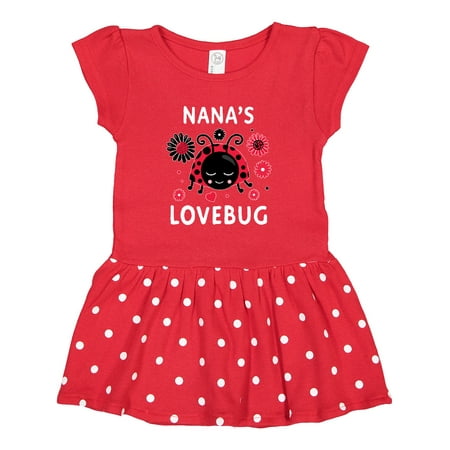 

Inktastic Valentine s Day Nana s Lovebug Gift Toddler Girl Dress