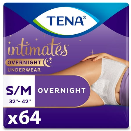 Tena Intimates Overnight Underwear Small/Medium  64 Ct