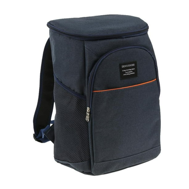Eigraketly 18L Backpack Cooler Camping Picnic Insulated Bag Container Lunch Kits de desorden para acampar Azul oscuro