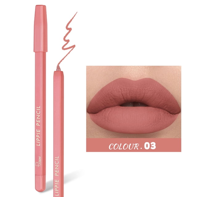 50% Off Clear Naittoop 12 Colors Lip Liner Pen Set Long-Lasting Waterproofed Sweatproof Easy Coloring Non-fading Color Rendering Lip Gloss Set Beauty Makeup