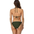 thumbnail image 5 of Sociala Women's Leopard Halter Bikini Sets String Bottoms Tie Back Bath Suit, 5 of 5
