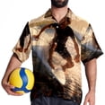thumbnail image 4 of Surfing in Summer Men's Button Down Hawaiian Print Short Sleeve Casual Summer Beach Shirts, 4 of 6