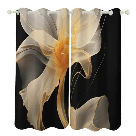 Abstract Flowers Blackout Curtains for Bedroom Curtains Insulated Room Darkening Window Drapes for Living Room