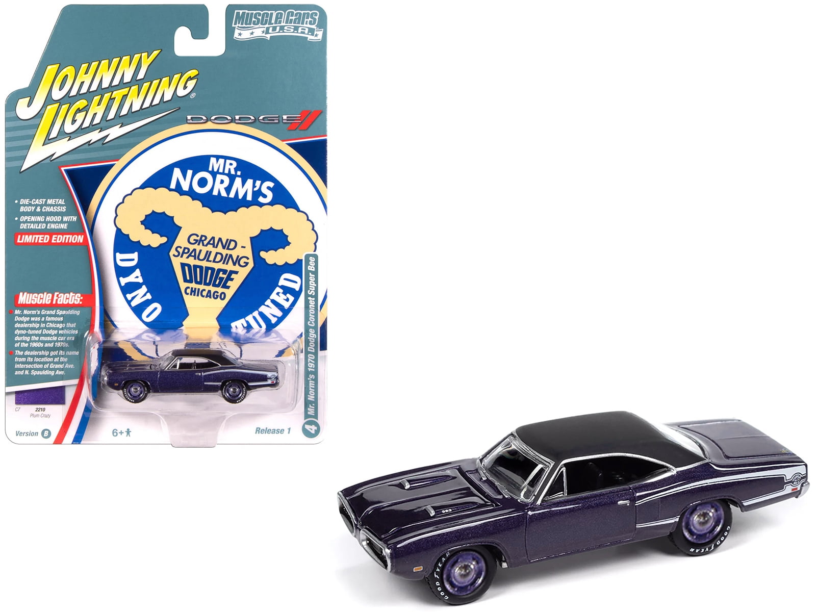 Johnny Lightning 1969 Dodge Charger R/T Orange Barn Finds 1/64