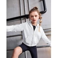 thumbnail image 5 of Oudiya Girls Zip Up Cropped Hoodies Long Sleeve Sweatshirts Jackets with Pockets, 5-14Y, 5 of 7