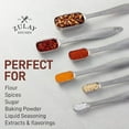 thumbnail image 4 of Zulay Heavy Duty Stainless Steel Measuring Spoons with Easy to Read, Slim Design for Narrow Spice Jars, 6 Piece Measuring Spoons with Etched Markings & Removable Clasp, Table Spoons Measuring Spoon, 4 of 6