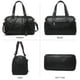 thumbnail image 2 of Bolso tipo barril Dasein de piel vegana suave para mujer, color negro, 2 of 6