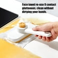 thumbnail image 5 of Cloth Changing Small Mop, Portable Rotating Cleaning Mop, Flat Dust Sweeping with Replaceable Head, Lightweight Compact Design for Kitchen, Bathroom, Home, 5.91x2.17x7.68 inches, 5 of 5