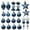 blue-3B-home supplies, variant on MORESEC XUld Home 29 Pcs Christmas Decorations Christmas Tree Hanging Set Shaped Hanging Set Holiday Ambiance Decoration Painted Christmas Ball Set Christmas Decor