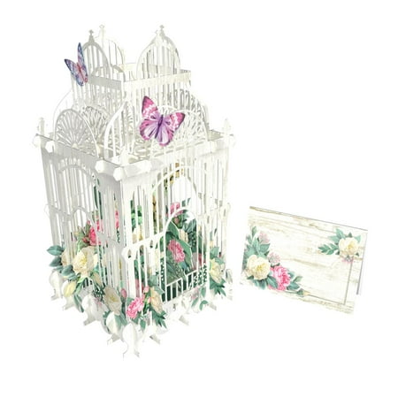 Paper d'Art Flower Cage 3D Pop Up Greeting Card (Other)