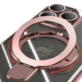 thumbnail image 3 of ELEHOLD Plating Magnetic Case for iPhone 16 Pro Case Transparent Clear Cover Kickstand Camera Lens Protection Compatible with Mag Safe Accessory Slim Shockproof Case for iPhone 16 Pro,Rosegold, 3 of 6