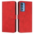 thumbnail image 1 of Allytech Wallet Case for Moto Edge 20 Pro 6.7" - Premium PU Leather Folio Stand Shockproof Protective Cards Slots Holder Magnetic Closure Hand Wrist Wallet Cover Shell for Moto Edge 20 Pro- Red, 1 of 10