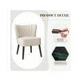 thumbnail image 6 of Studyset Modern Velvet Accent Chair,Soft Upholstered Living Room Chair With Wooden Legs,Comfy Armless Lounge Chair For Bedroom,Waiting Room, Office And Vanity, 6 of 8