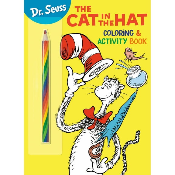Dr. Seuss: the Cat in the Hat Coloring and Activity Book: Coloring and Activity Book with Rainbow Pencil (Paperback)