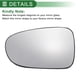 thumbnail image 2 of Reemplazo de vidrio de espejo retrovisor convexo del lado del conductor izquierdo no calefaccionado para Ford Galaxy 1995-2006, 2 of 6