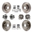 thumbnail image 1 of Transit Auto Front Rear Wheel Hub Bearings Assembly Disc Brake Rotors and Ceramic Pads Kit (10Pc) for Car 2008-2013 Suzuki SX4 FWD - Left Right Side (Driver Passenger) KBB-107195, 1 of 10