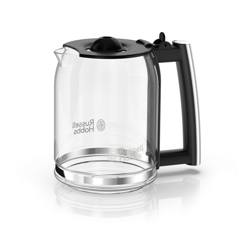 Russell Hobbs Glass Series 8-Cup Coffeemaker, Black & Silver, CM8100BKR 