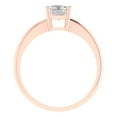 thumbnail image 4 of 1 ct Radiant Cut White Sapphire Solitaire 18K Rose Gold Womens Engagement Ring, 4 of 5