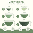 thumbnail image 6 of GPED Mixing Bowls with Lids Set, 12 Piece Plastic Mixing Bowls Set, Nesting Mixing Bowl for Space Saving Storage, Ideal for Cooking, Baking, Food Prep (Green), 6 of 7