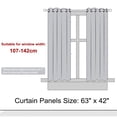 thumbnail image 5 of Unique Bargains Blockout Window Darkening Gorgeous Grommet Curtain Panels Set of 2 Gray 42" x 63", 5 of 8