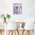 thumbnail image 3 of Farmhouse Floral Wall Art for Living Room, Purple and White Daisy Flower and Butterfly on Rustic Wood Board Canvas Wall Art Framed Artwork Ready to Hang for Bathroom Bedroom Decor, 3 of 5