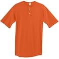 thumbnail image 1 of 580A Two-Button Baseball Jersey - Orange, Extra Large, 1 of 1