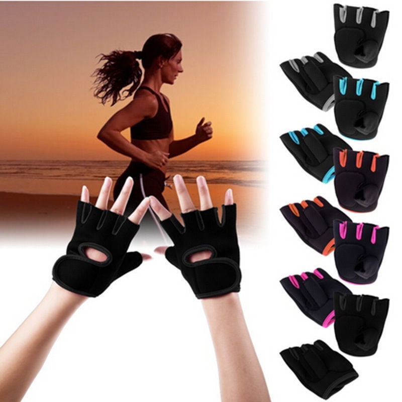 Workout Gloves Weight Lifting Body Building Exercise Training Fitness Gym Sport (Medium) (Black) by