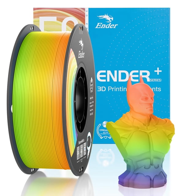 Filamento para impresora 3D Creality Ender PLA+ Rainbow, 1,75 mm, 1 kg