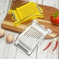 thumbnail image 6 of Effortless Slicing & Cutting: 10 Stainless Steel Wires Multifunctional Slicer for Cheese, Eggs, Vegetables, Fruits & Soft Foods - Yellow, 6 of 15