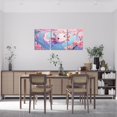 thumbnail image 2 of Hieng Boys Girls Cute Axolotl Canvas Wall Art for Living Room Bedroom Cartoon Salamander Picture Wall Decor Cherry Blossoms Wall Painting Posters Kids Kawaii Bathroom Wall Art Unframed, 2 of 6