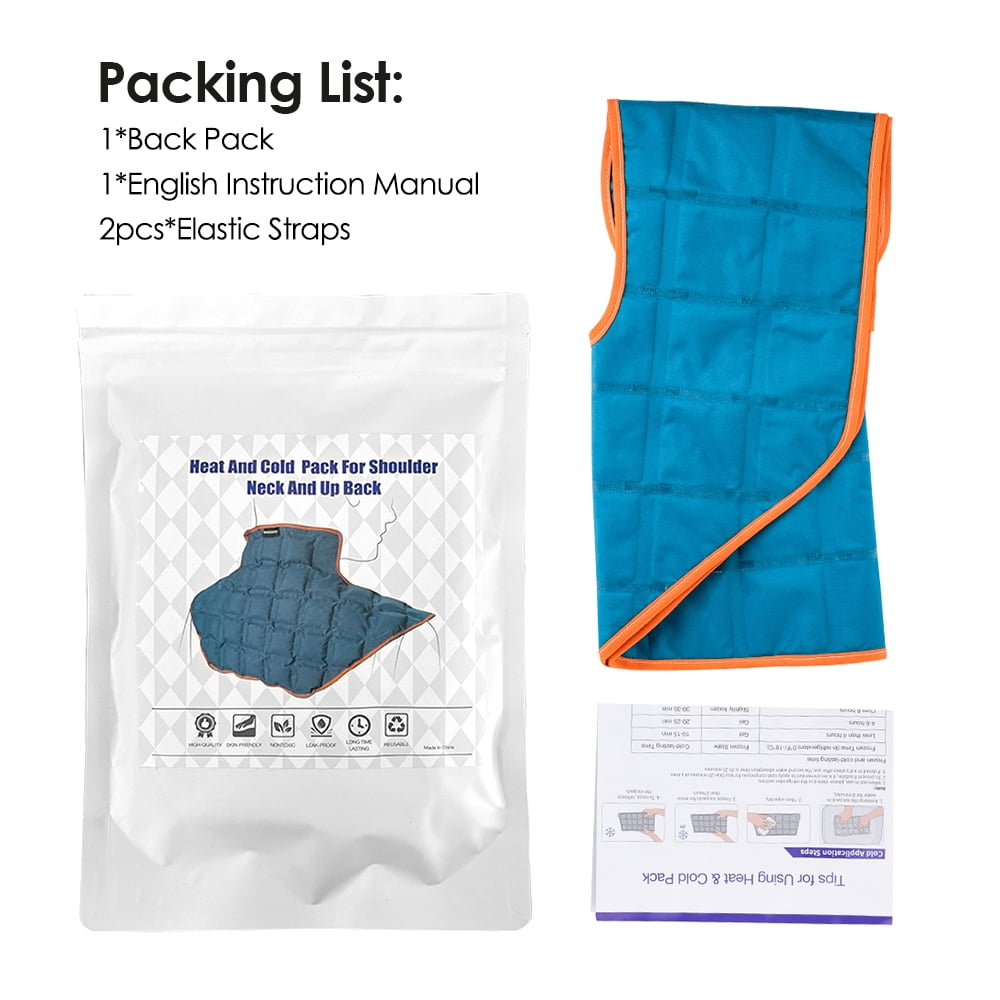Reusable Hot & Cold Compress Shoulder Wrap - Large Ice Pack for Neck, Shoulder & Upper Back Discomfort Relief, Post-Workout Recovery, Microwave & Freezer Safe