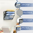 thumbnail image 5 of INTIGE 3 Tier Metal Wall File Holder, Hanging File Organizer for Papers & Folders, Black, 5 of 7