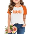 thumbnail image 2 of YUNAFFT T-Shirts à Manches Raglan pour Enfants Décontracté Orange Festival Manches Courtes Imprimé Style Ludique, 2 of 9