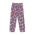 thumbnail image 3 of Lsque colorful Skull flower daisy Print Men's Pajama Pants, Lounge Pant - Comfortable Home Wear,Elastic Waistband, Stylish Design-X-Large, 3 of 9