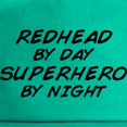 thumbnail image 2 of CafePress - Redhead Superhero Cap - Adjustable 100% Brushed Unisex Casual Cotton Baseball Cap, Beige, 1, 2 of 2