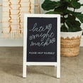 thumbnail image 3 of Weddingstar Framed Rectangular Chalkboard Easel Sign - White, 3 of 5