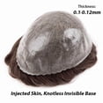 thumbnail image 5 of Men's Capillary Prosthesis Knotless Invisible Base Mens Toupee Human Hair System Units Injection PU Skin Male Hair Prosthesis Replacement Systems, 5 of 7